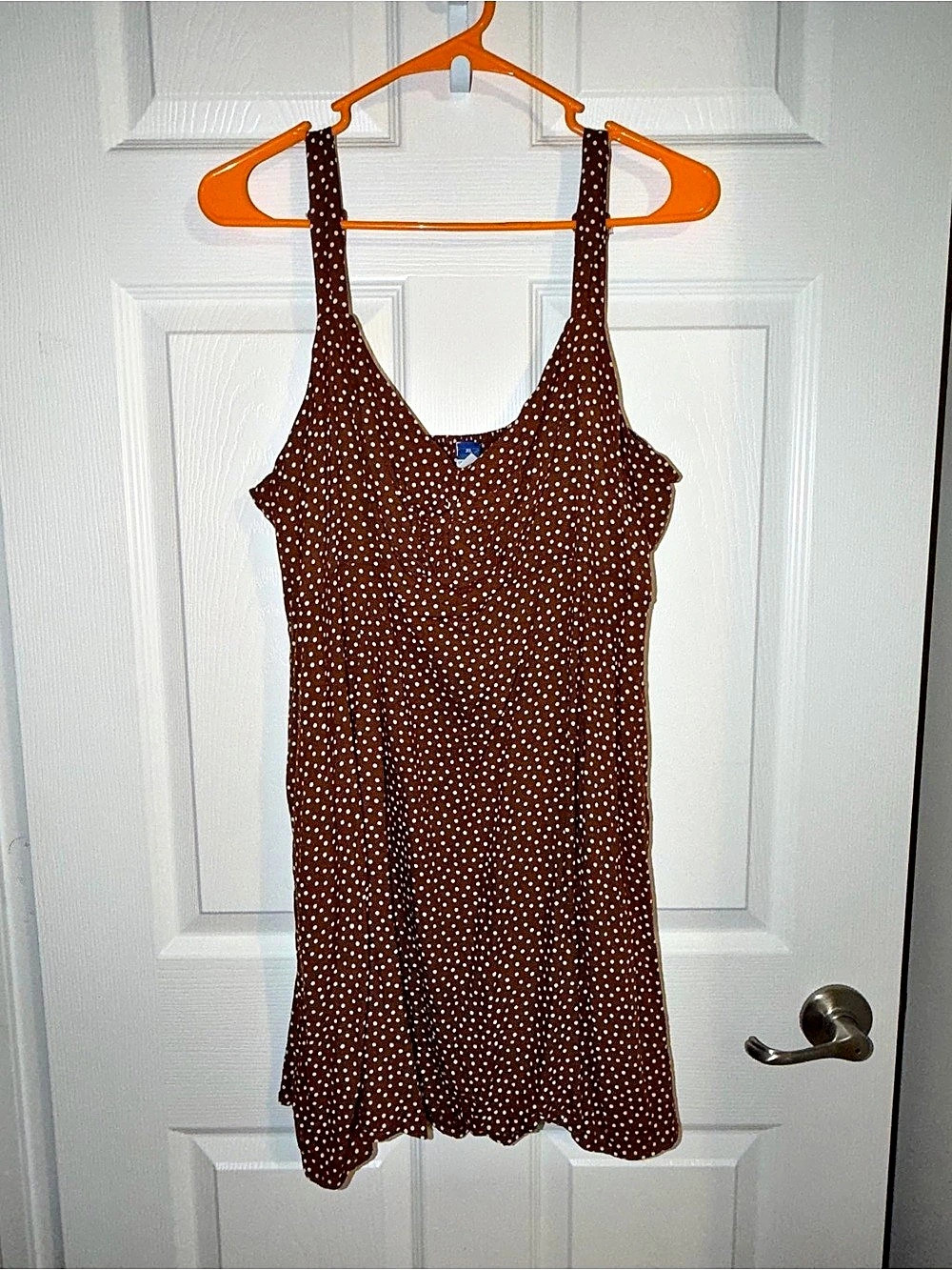 Old Navy Polka Dot Mini Dress in Brown & White Size XL